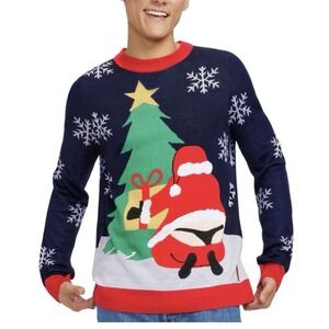 Ugly‎ Christmas Sweater Tipsy Elves Whale Tale Black L